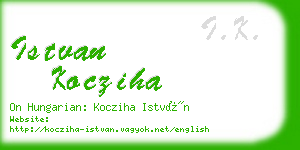 istvan kocziha business card